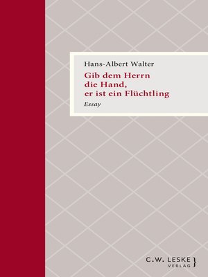 cover image of Gib dem Herrn die Hand, er ist ein Flüchtling